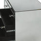 30" Clear Glass Three Drawer Chest
