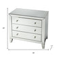 30" Clear Glass Three Drawer Chest