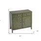31" Green Solid Wood Two Drawer Sideboard with Two Doors