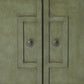 31" Green Solid Wood Two Drawer Sideboard with Two Doors