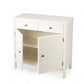 31" White Solid Wood Two Drawer Sideboard with Two Doors