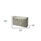 55" Silver Steel Console Accent Cabinet With Three Drawers
