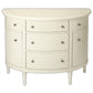 41" White Solid Wood Five Drawer Sideboard with Two Doors