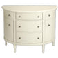 41" White Solid Wood Five Drawer Sideboard with Two Doors