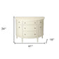 41" White Solid Wood Five Drawer Sideboard with Two Doors