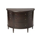 41" Dark Brown Solid Wood Five Drawer Sideboard