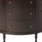 41" Dark Brown Solid Wood Five Drawer Sideboard