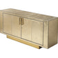 71" Gold Solid Wood Buffet Table with Two Doors