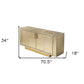 71" Gold Solid Wood Buffet Table with Two Doors