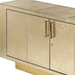 71" Gold Solid Wood Buffet Table with Two Doors