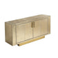 71" Gold Solid Wood Buffet Table with Two Doors