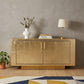 71" Gold Solid Wood Buffet Table with Two Doors