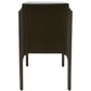 34" Dark Brown Solid Wood Three Drawer Dresser
