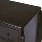34" Dark Brown Solid Wood Three Drawer Dresser