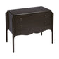 34" Dark Brown Solid Wood Three Drawer Dresser