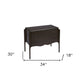 34" Dark Brown Solid Wood Three Drawer Dresser