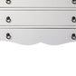 34" White Wood Three Drawer Dresser
