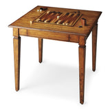 30" Brown and Dark Brown Wood Square Coffee Table With Drawer