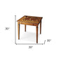 30" Brown and Dark Brown Wood Square Coffee Table With Drawer