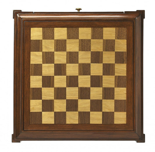 23" Brown Wood Square Coffee Table With Drawer