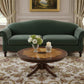 25" Brown Wood Oval Coffee Table With Drawer And Shelf