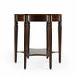 28" Brown Wood Round Coffee Table With Shelf