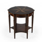 28" Brown Wood Round Coffee Table With Shelf