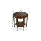 28" Brown Wood Round Coffee Table With Shelf