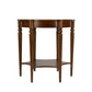 28" Brown Wood Round Coffee Table With Shelf