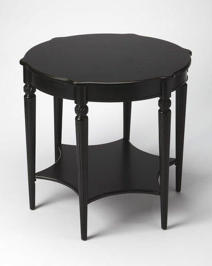 28" Brown Wood Round Coffee Table With Shelf