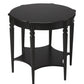 28" Brown Wood Round Coffee Table With Shelf