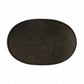 38" Silver Aluminum Oval Coffee Table