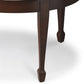 38" Brown and Dark Brown Wood Oval Coffee Table
