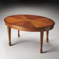 38" Brown Wood Oval Coffee Table