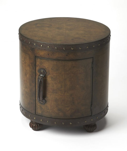 20" Brown Wood Round Coffee Table