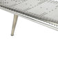 60" Silver Aluminum and Metal Coffee Table