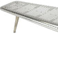 60" Silver Aluminum and Metal Coffee Table