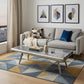 60" Silver Aluminum and Metal Coffee Table