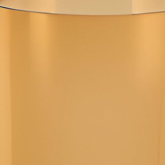 11" Amber And Clear Cylinder Lead Free Crystal Table Vase