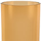 11" Amber And Clear Cylinder Lead Free Crystal Table Vase