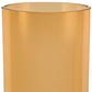 11" Amber And Clear Cylinder Lead Free Crystal Table Vase