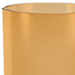 11" Amber And Clear Cylinder Lead Free Crystal Table Vase