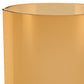 11" Amber And Clear Cylinder Lead Free Crystal Table Vase