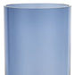 11" Blue And Clear Cylinder Crystal Glass Table Vase