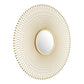 35" Gold Round Iron Framed Accent Mirror