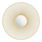 35" Gold Round Iron Framed Accent Mirror