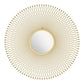 35" Gold Round Iron Framed Accent Mirror