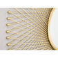 35" Gold Round Iron Framed Accent Mirror