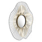 22" Black Abstract Metal Framed Accent Mirror