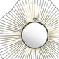 22" Black Abstract Metal Framed Accent Mirror